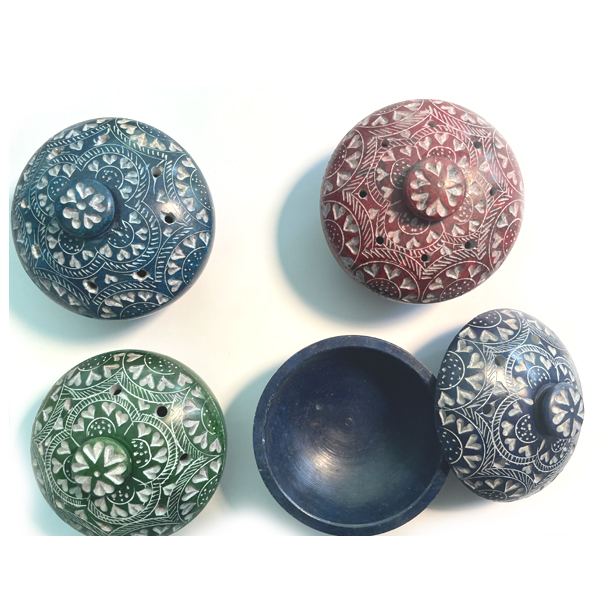 Multi- incense burner with lid