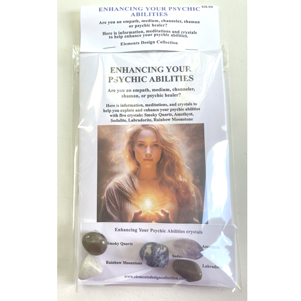 Enhancing Your Psychic Abilities book and crystal kit