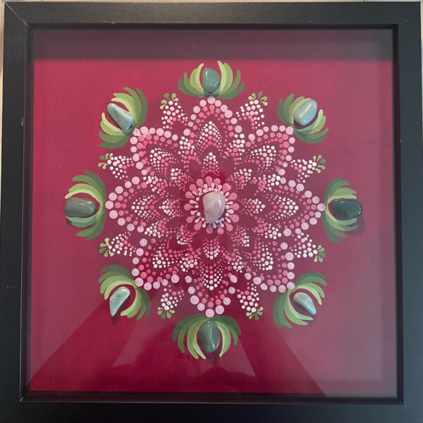 Heart Power Crystal Dot Mandala