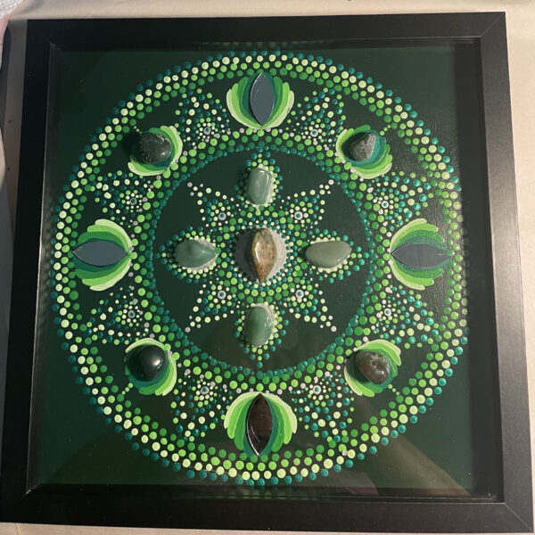 Earth Healing Power Crystal Dot Mandala