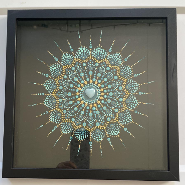 "Transcendent Joy" Power Crystal Dot Mandala